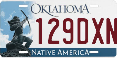 OK license plate 129DXN