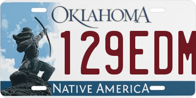 OK license plate 129EDM