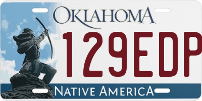OK license plate 129EDP