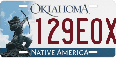 OK license plate 129EOX