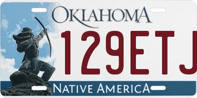 OK license plate 129ETJ