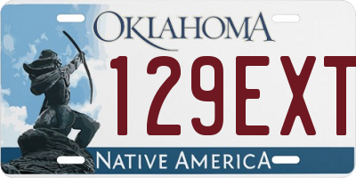 OK license plate 129EXT