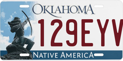 OK license plate 129EYV