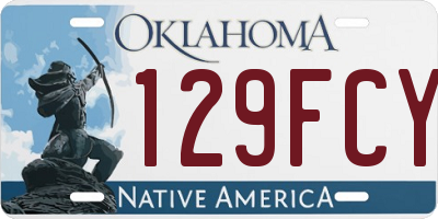 OK license plate 129FCY