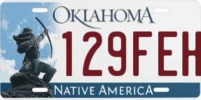 OK license plate 129FEH