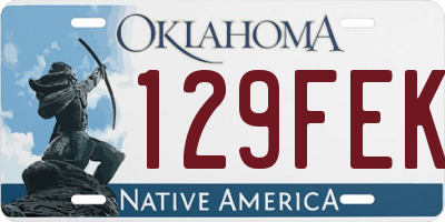 OK license plate 129FEK