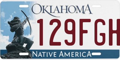 OK license plate 129FGH
