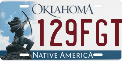 OK license plate 129FGT