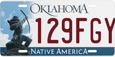 OK license plate 129FGY