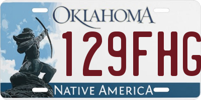 OK license plate 129FHG