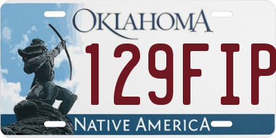 OK license plate 129FIP