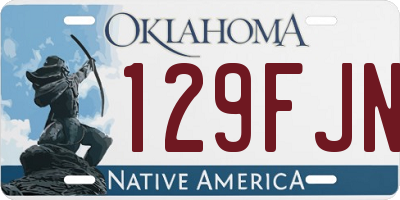 OK license plate 129FJN