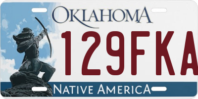 OK license plate 129FKA