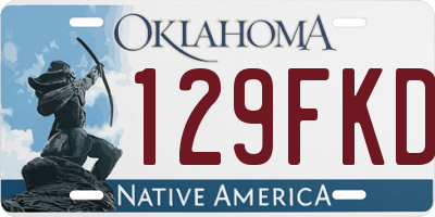OK license plate 129FKD