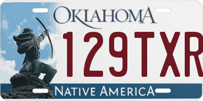 OK license plate 129TXR