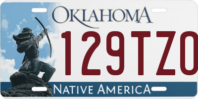 OK license plate 129TZO