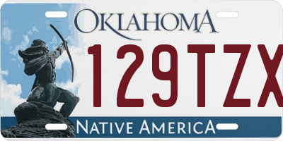 OK license plate 129TZX