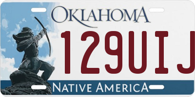 OK license plate 129UIJ