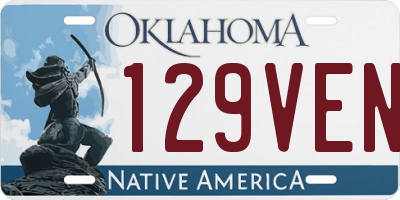 OK license plate 129VEN