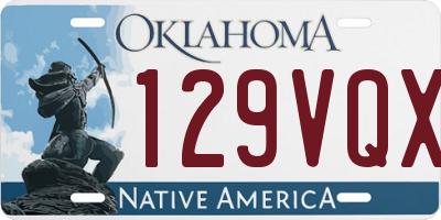 OK license plate 129VQX