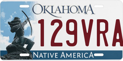 OK license plate 129VRA