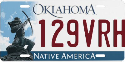 OK license plate 129VRH
