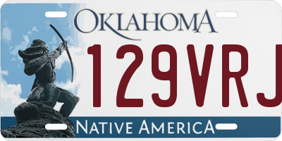 OK license plate 129VRJ