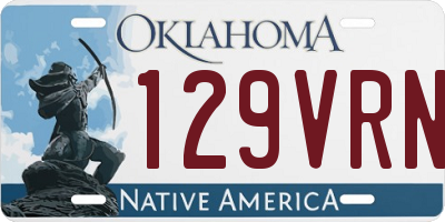 OK license plate 129VRN