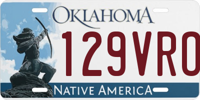 OK license plate 129VRO