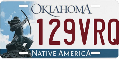 OK license plate 129VRQ