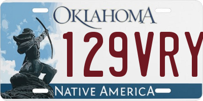 OK license plate 129VRY