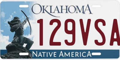 OK license plate 129VSA