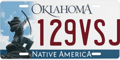 OK license plate 129VSJ