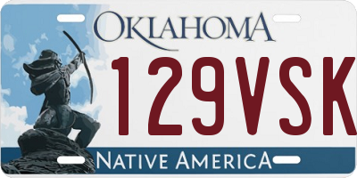 OK license plate 129VSK