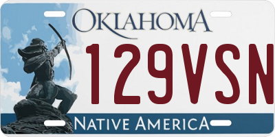 OK license plate 129VSN