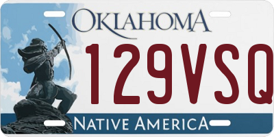 OK license plate 129VSQ