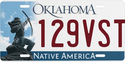 OK license plate 129VST