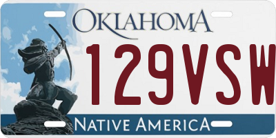 OK license plate 129VSW