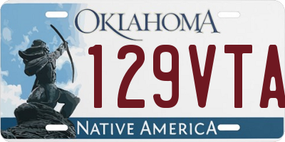 OK license plate 129VTA