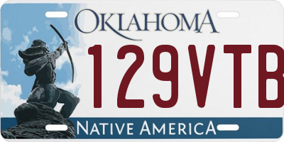 OK license plate 129VTB