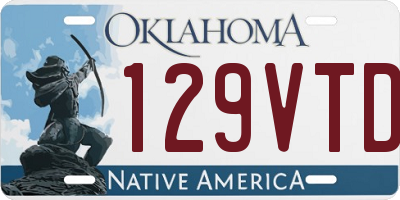 OK license plate 129VTD