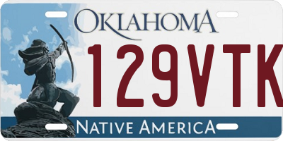 OK license plate 129VTK