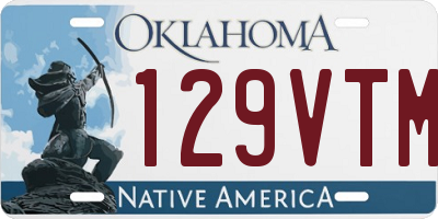 OK license plate 129VTM