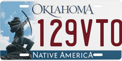 OK license plate 129VTO