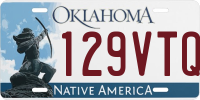 OK license plate 129VTQ