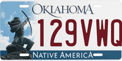 OK license plate 129VWQ