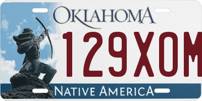 OK license plate 129XOM