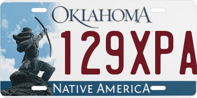 OK license plate 129XPA