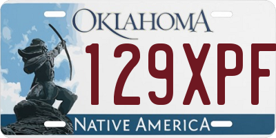 OK license plate 129XPF