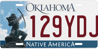 OK license plate 129YDJ
